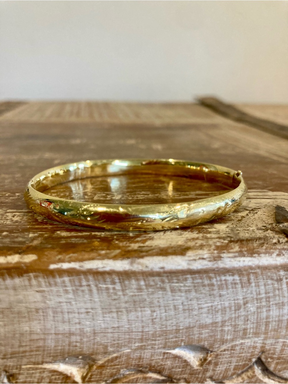 14k Gold Hinged Bangle Bracelet 7 Grams Scrap Broken Jewelry - Picture 6 of 17